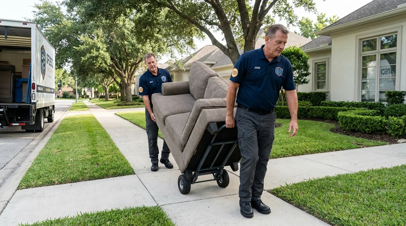 Local residential moving crew loading furniture in Georgetown, KY